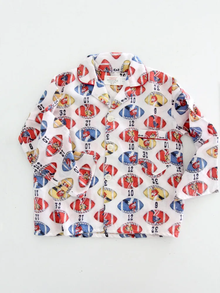 vintage children's football pajamas