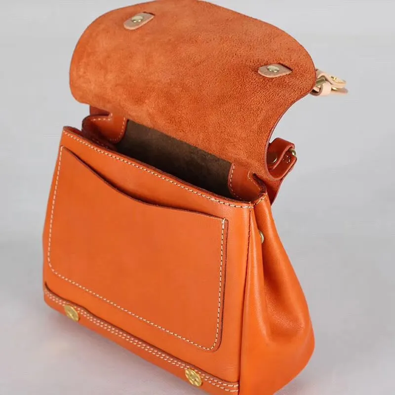 Vintage Cowhide Shoulder Women's Bag|Mini Messenger Bag