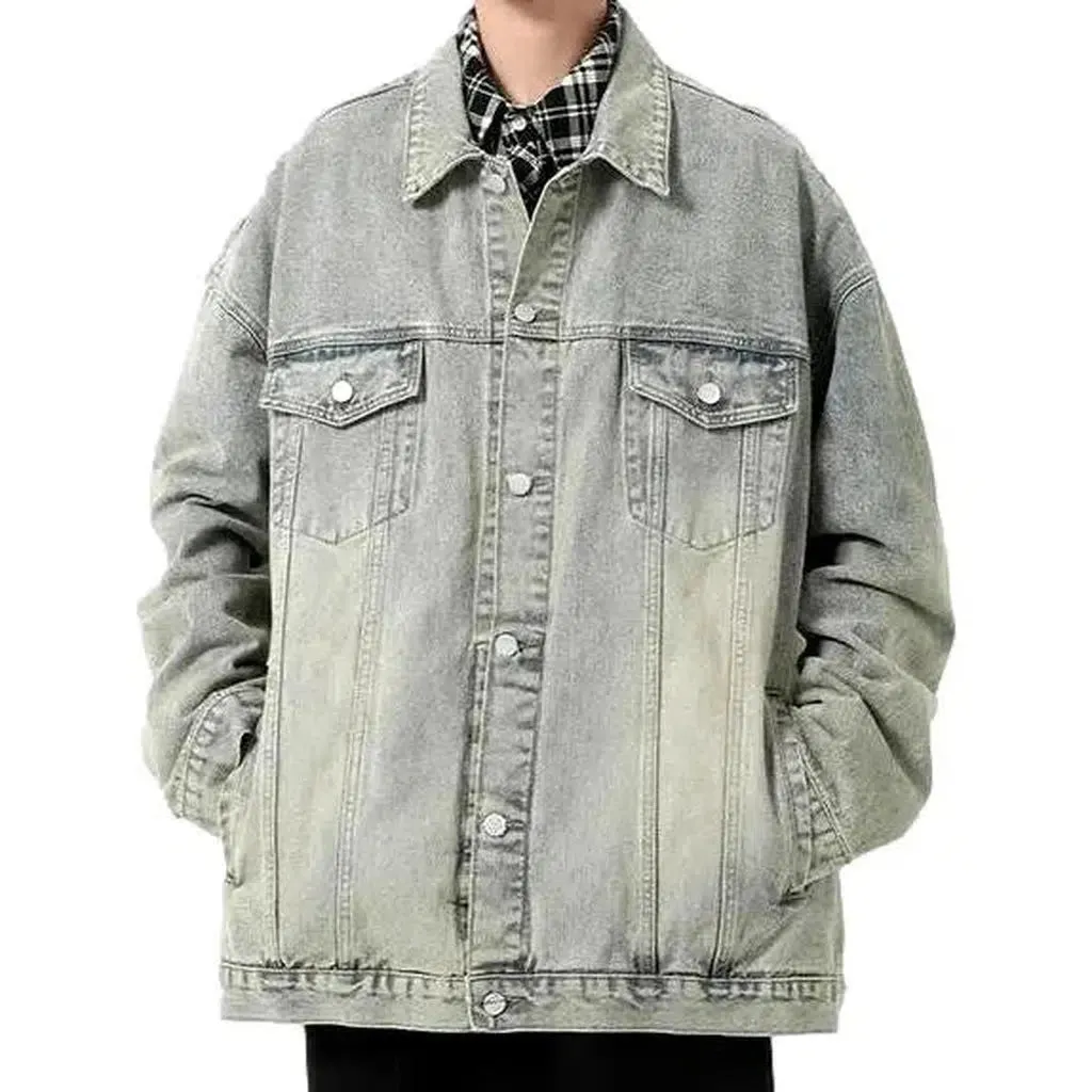 Vintage fashion men's jeans jacket