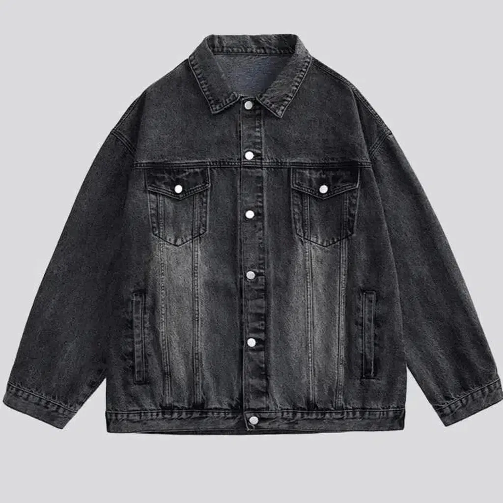 Vintage fashion men's jeans jacket