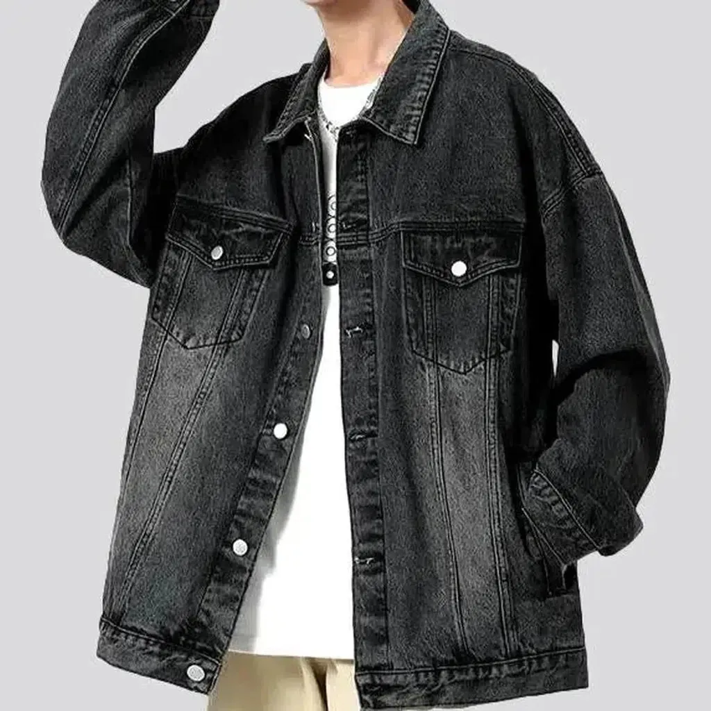 Vintage fashion men's jeans jacket