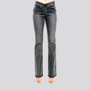 Vintage fashionable sanded women's jeans