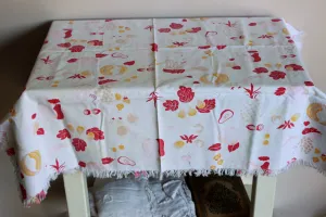 Vintage Fruit and Nut Tablecloth