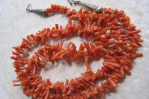 Vintage Genuine Red Coral Native American Necklace