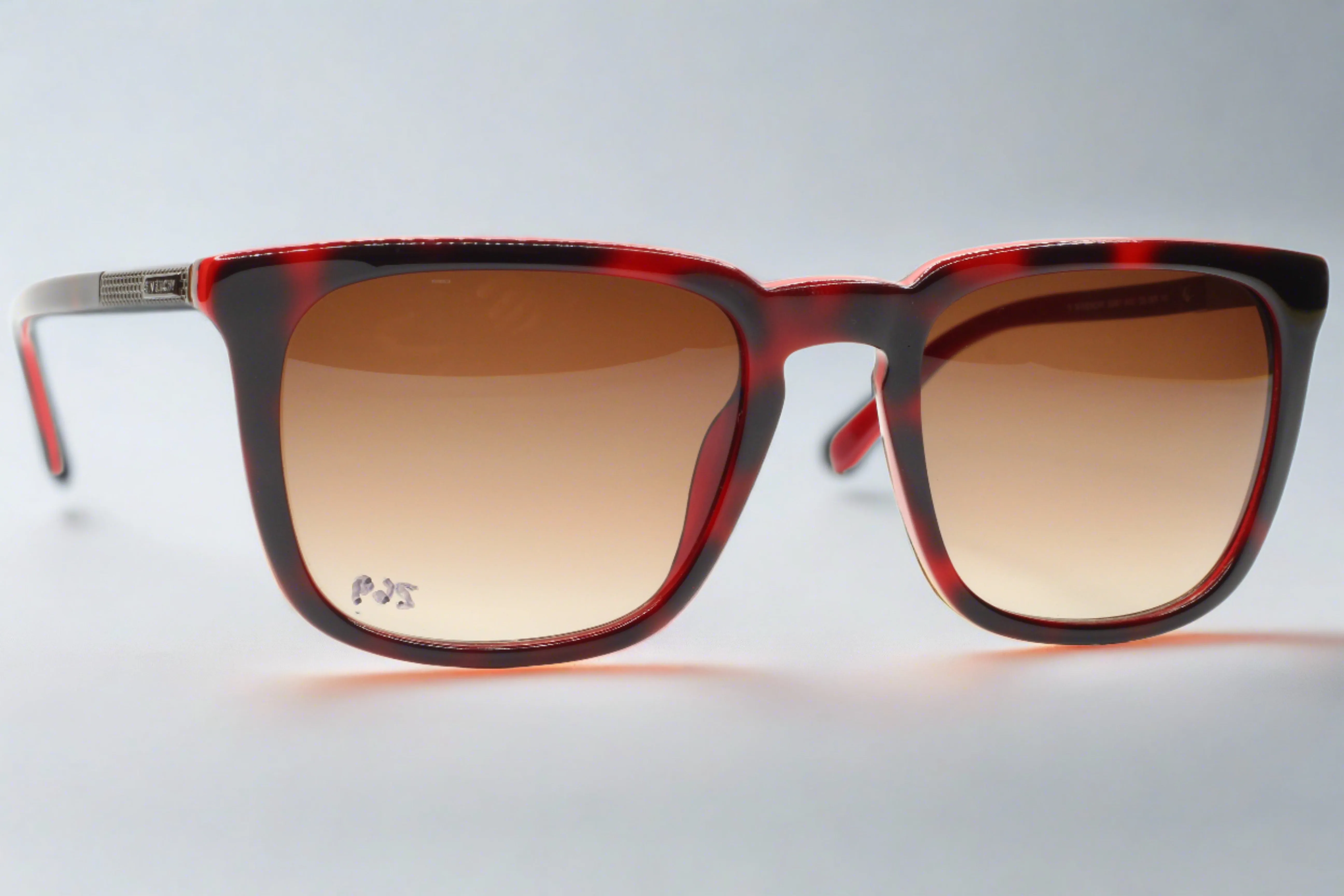 Vintage Givenchy SGV817 06XR Havana Red Luxury Italy Sunglasses