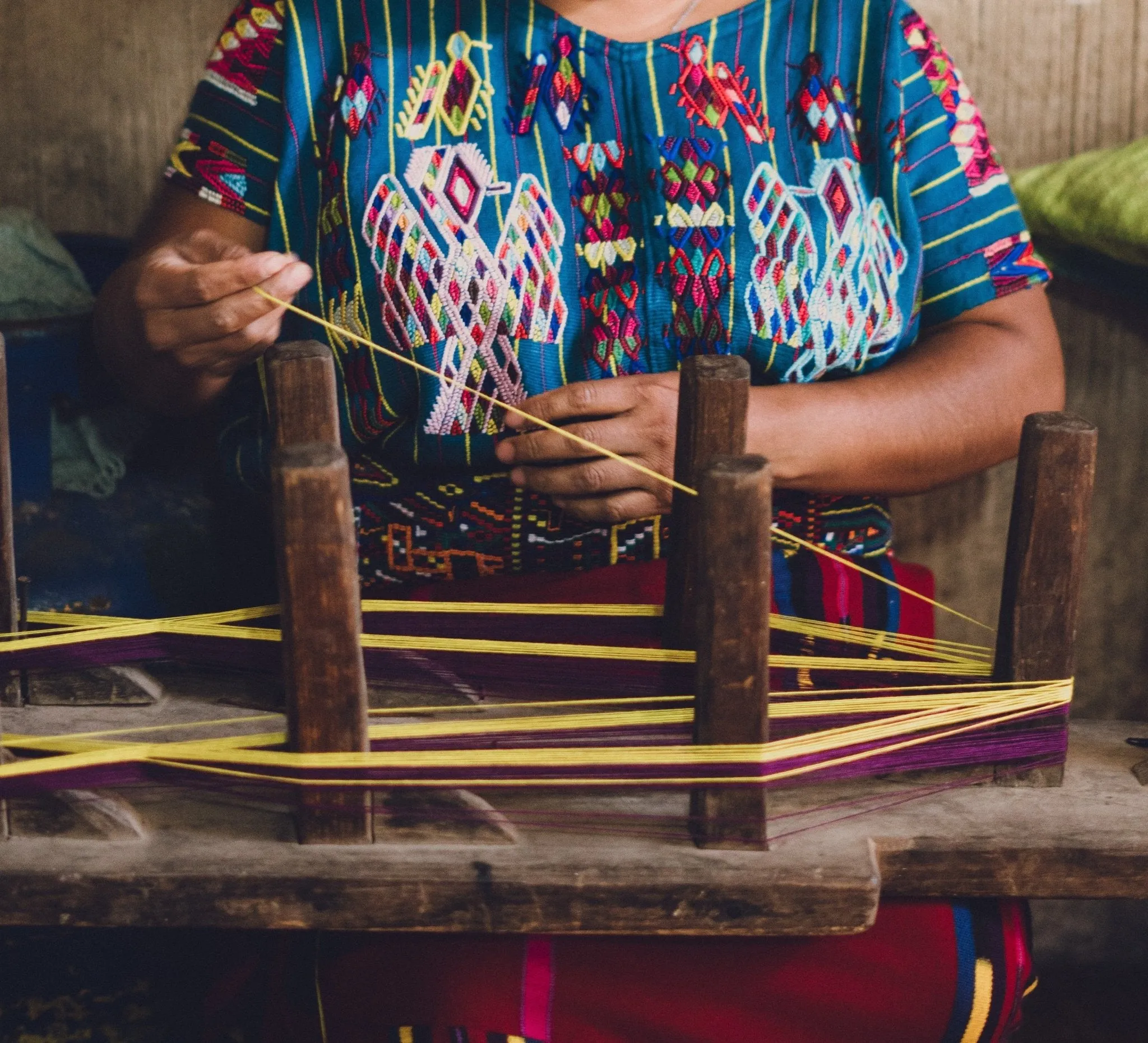 Vintage Huipil Top with Unique Embroidery - Mayan Blouse