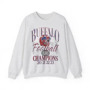 Vintage Inspired 4 in a row AFC East Champs Crewneck Sweatshirt