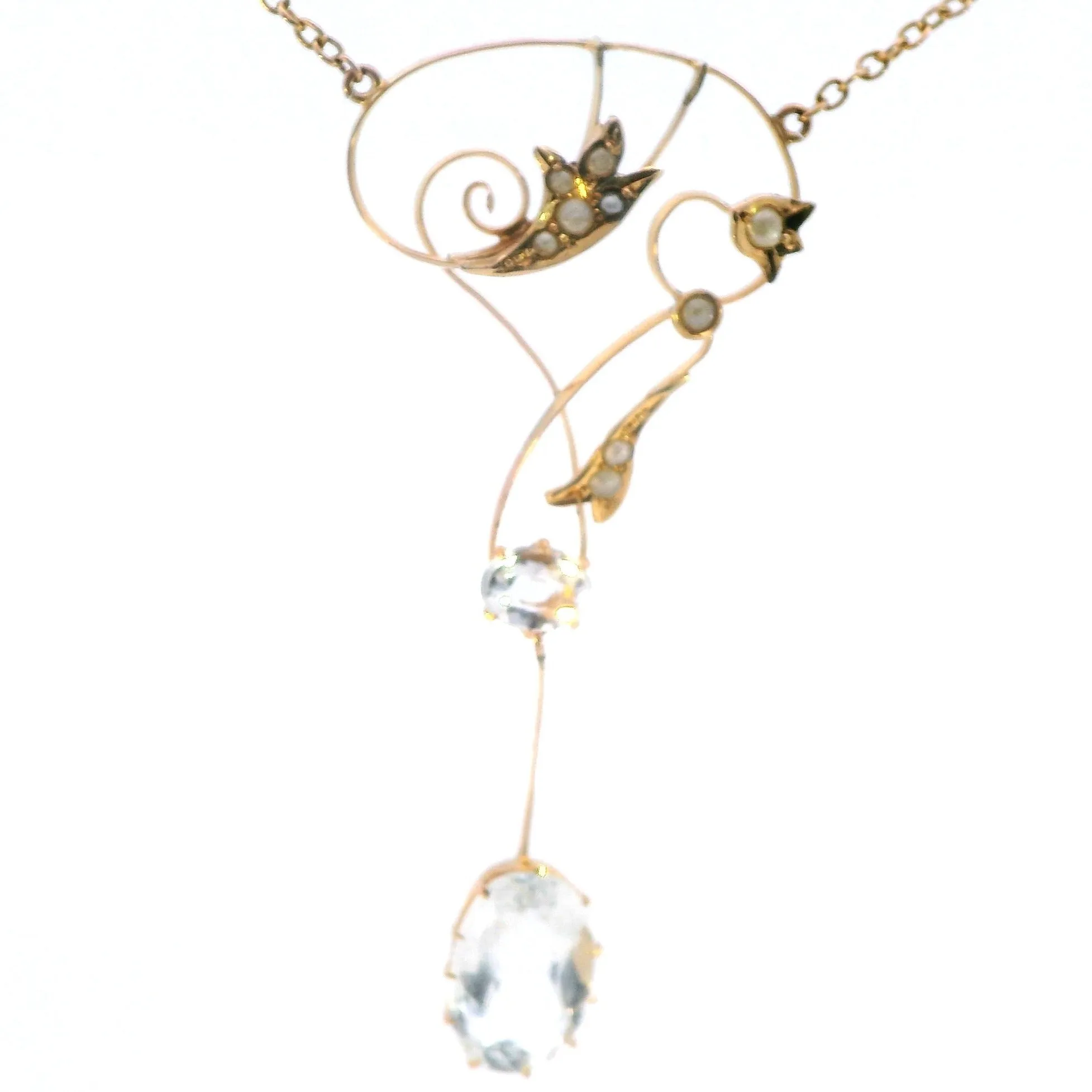 Vintage-Inspired Topaz Necklace - Timeless Elegance