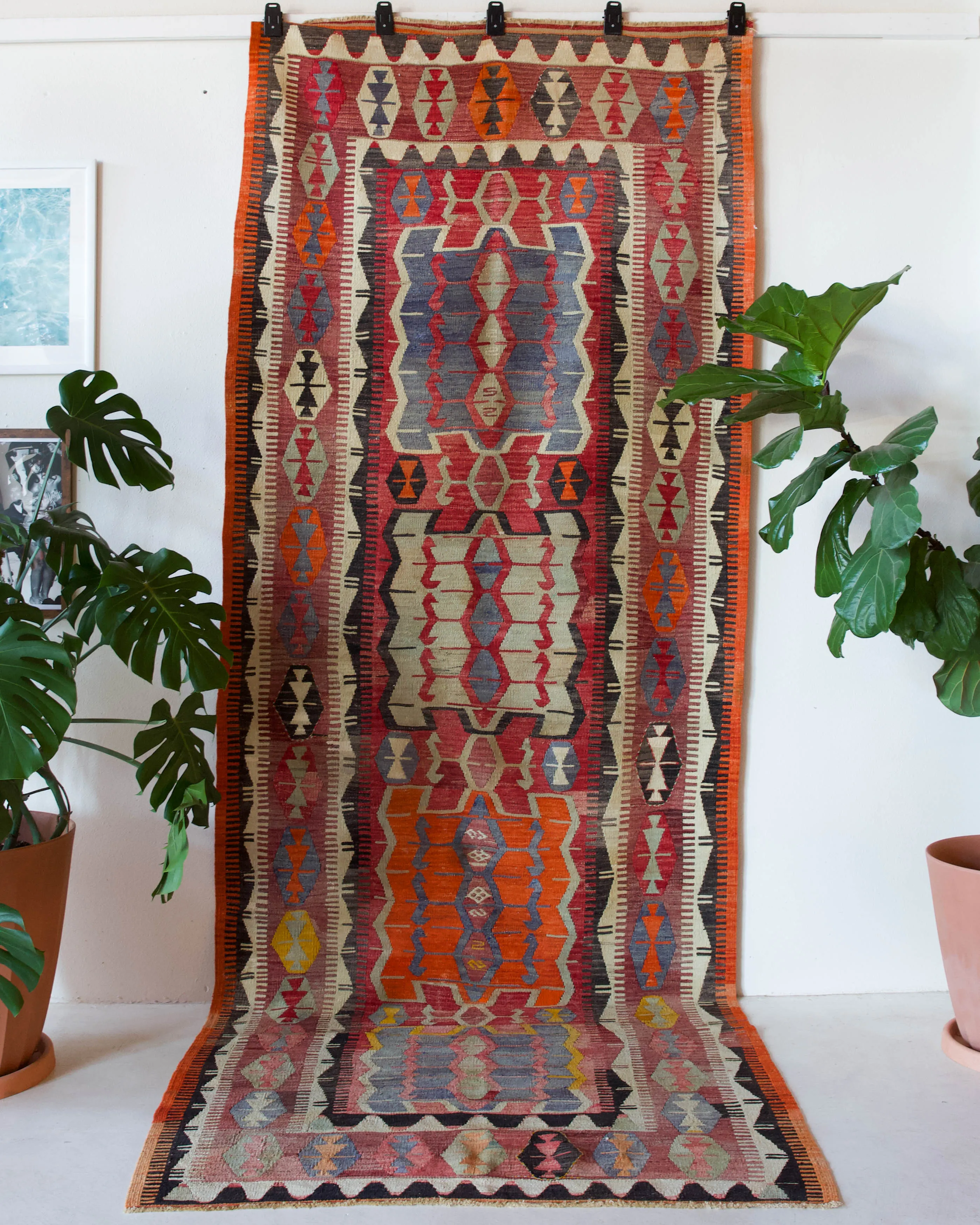 Vintage Konya Obruk Kilim Rug 4'9"x12'9"