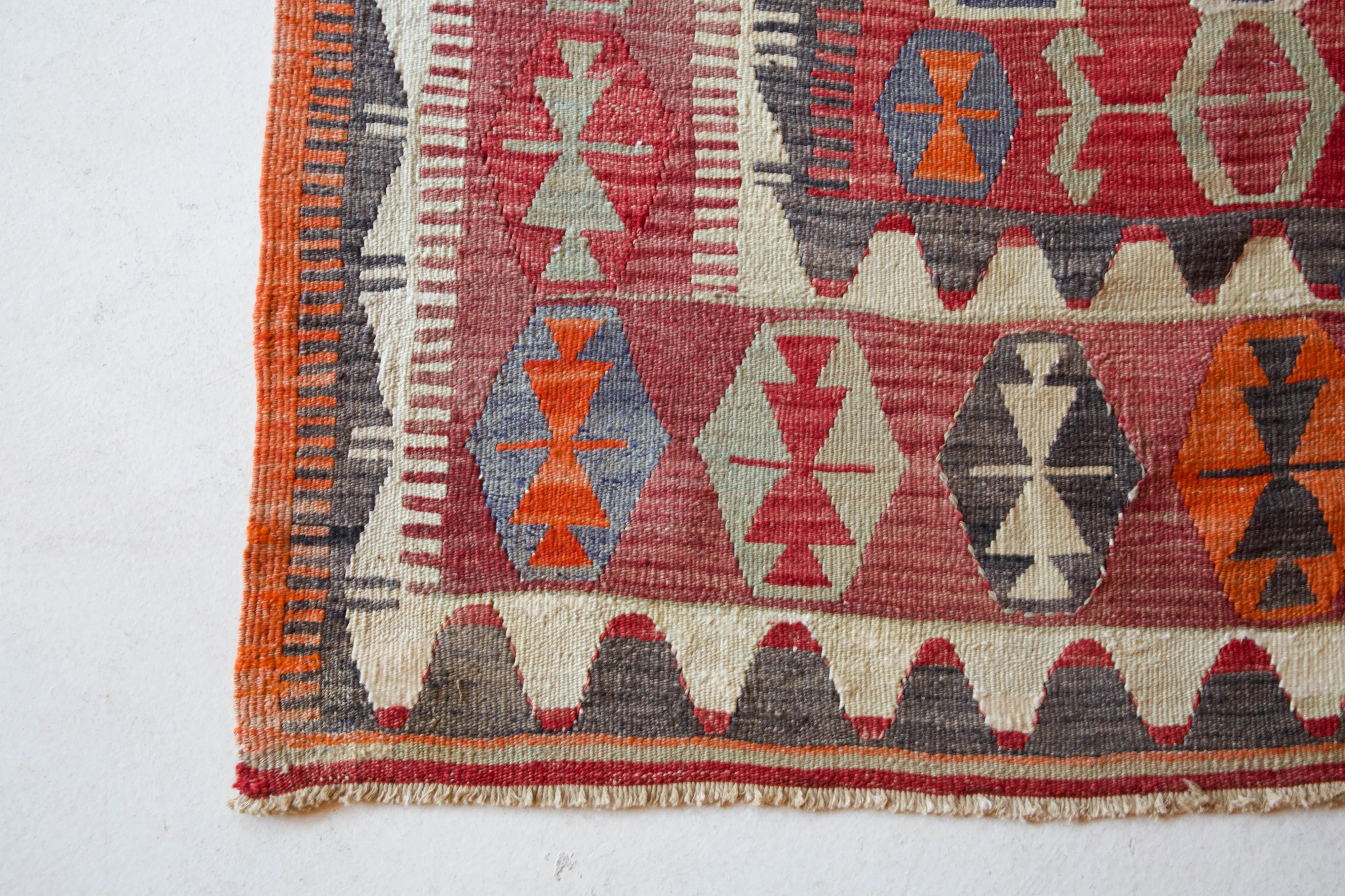 Vintage Konya Obruk Kilim Rug 4'9"x12'9"