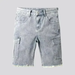 Vintage light wash men's denim shorts