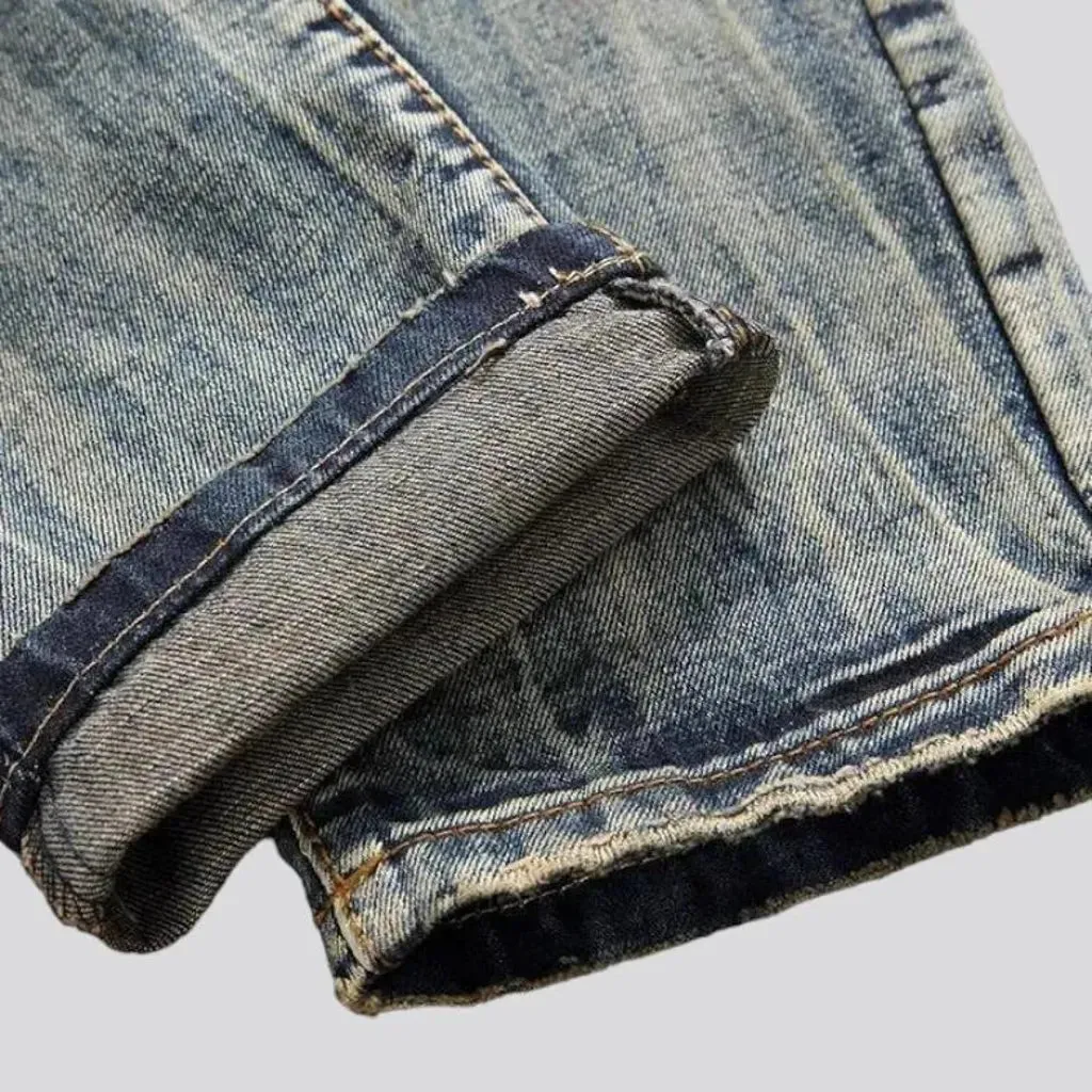 Vintage men's embroidered jeans