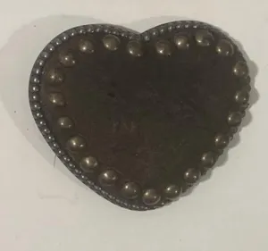 Vintage Metal Belt Buckle, Beautiful Heart, Nice Design, Standard Size, Heavy Duty, Quality, Thick Metal, For Belts, Fashion,