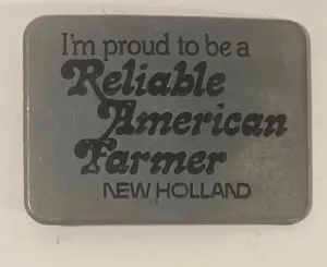 Vintage Metal Belt Buckle, Reliable American Farmer , Nice Design, Standard Size, Heavy Duty, Quality, Thick Metal, For Belts, Fashion,