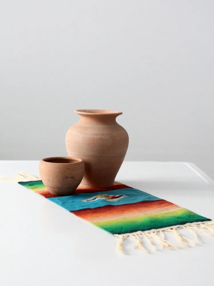 vintage Mexican serape style table runner