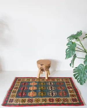 Vintage Mini Turkish Kilim Rug 2'11"x4'11"