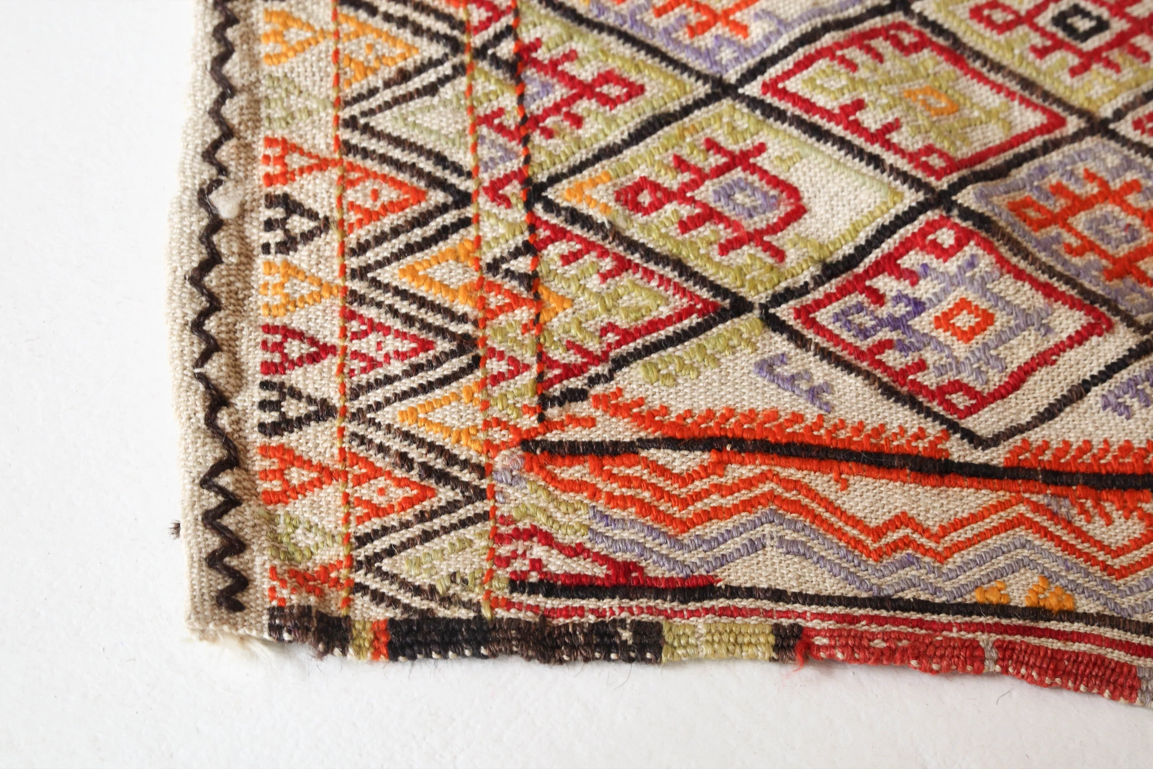 Vintage Mini Turkish Kilim Rug 3'11"x4'7"