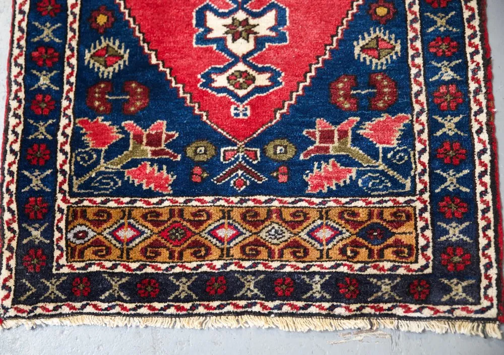 Vintage Mini Turkish Rug 24"x44"