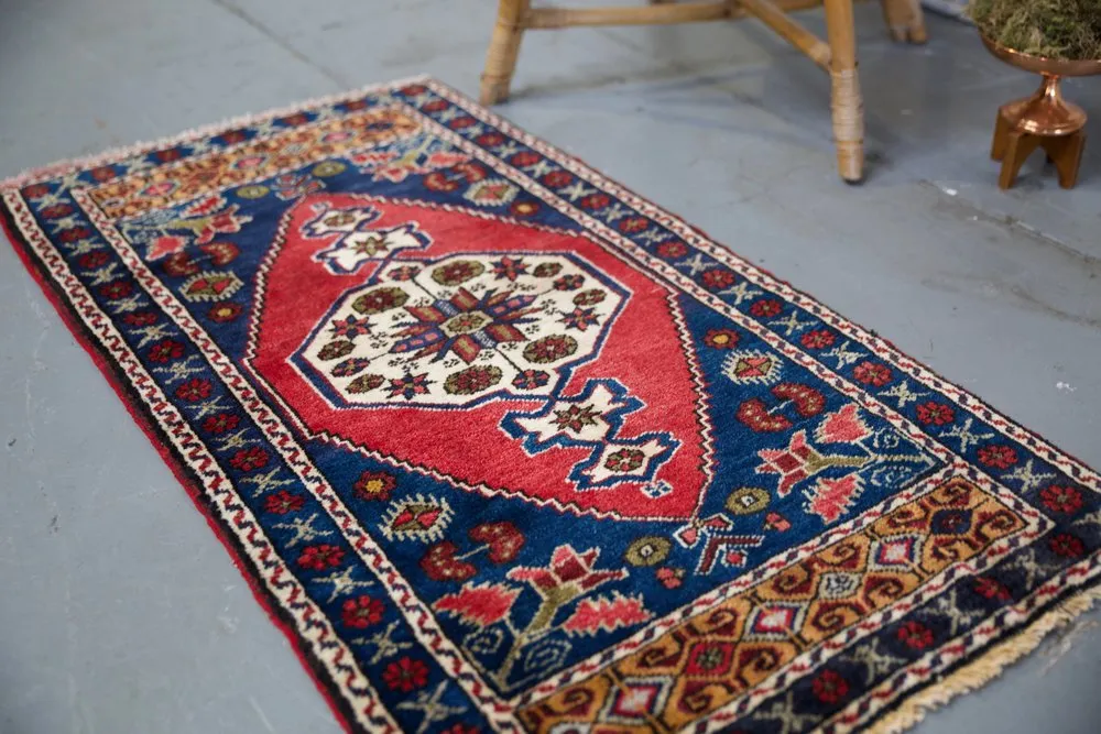 Vintage Mini Turkish Rug 24"x44"