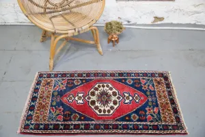 Vintage Mini Turkish Rug 24"x44"