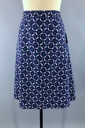 Vintage Novelty Print Whales Skirt