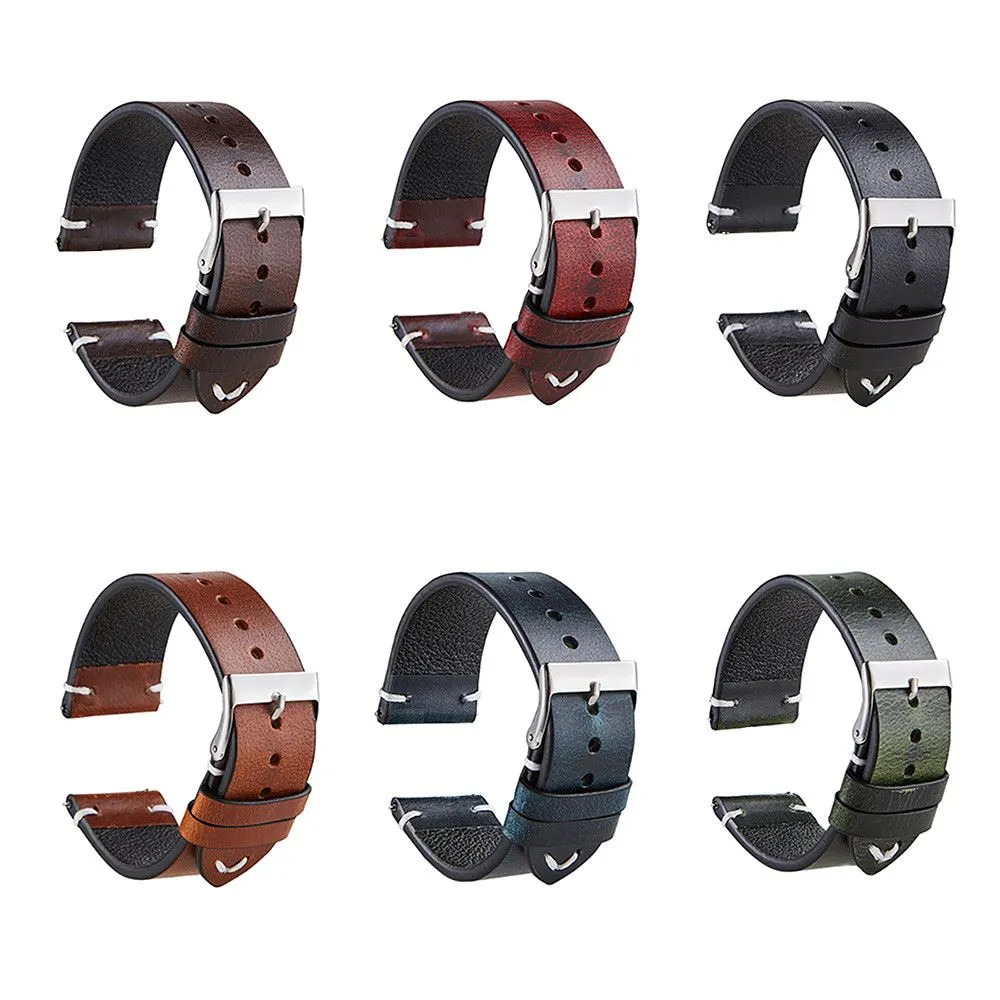 Vintage Oiled Leather Watch Straps Compatible with the Huawei Talkband B5