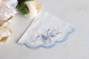 Vintage Round Embroidered Handkerchief