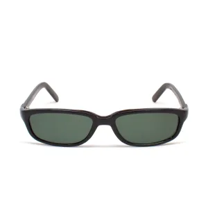 Vintage Small Size Narrow Frame Slim Rectangle Sunglasses - Black