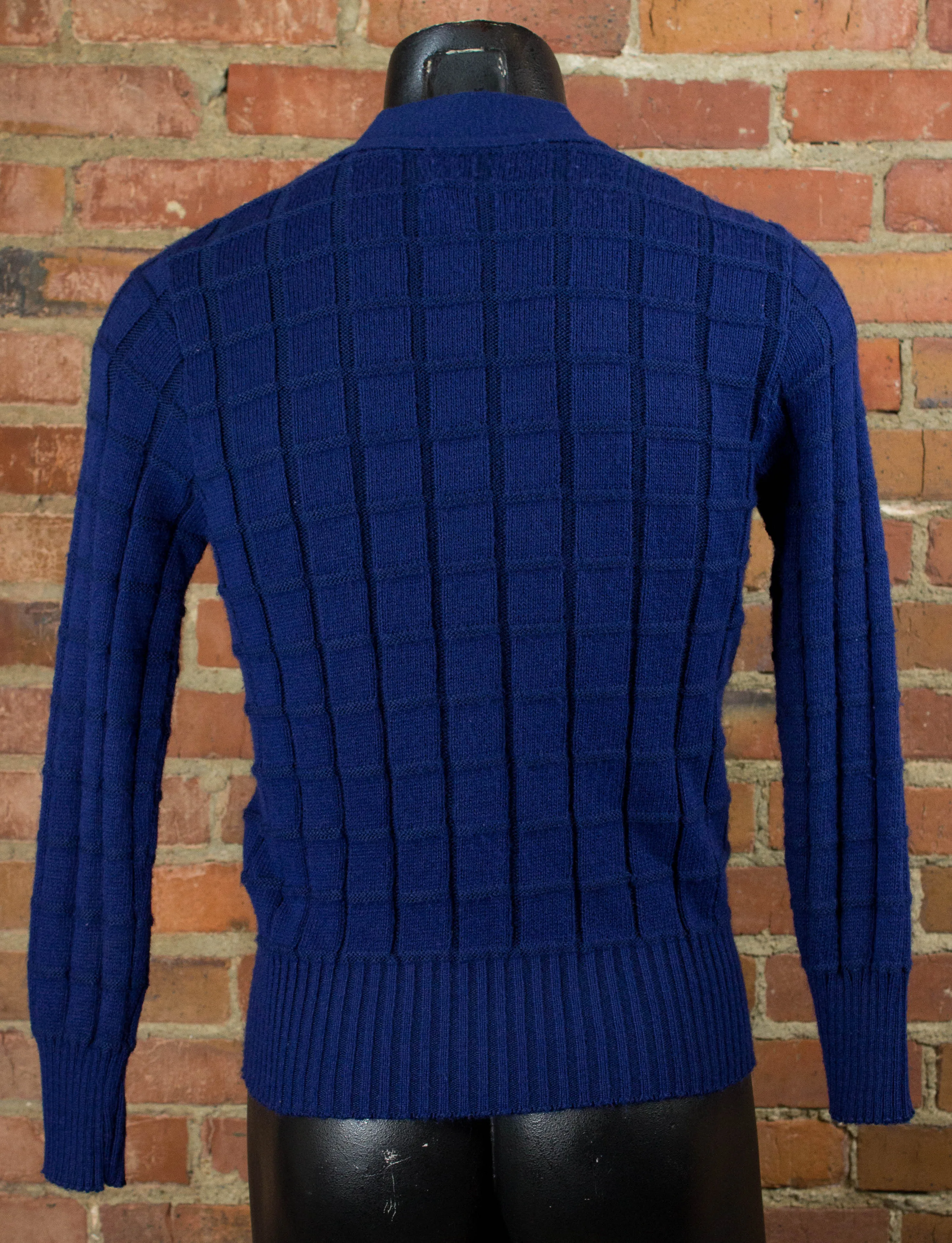 Vintage Sportswear Wood Button Blue Cardigan Unisex Small