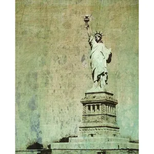 Vintage Statue of Liberty Printed Backdrop