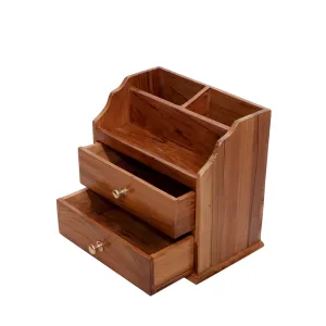 Vintage style 2 drawer desk organiser