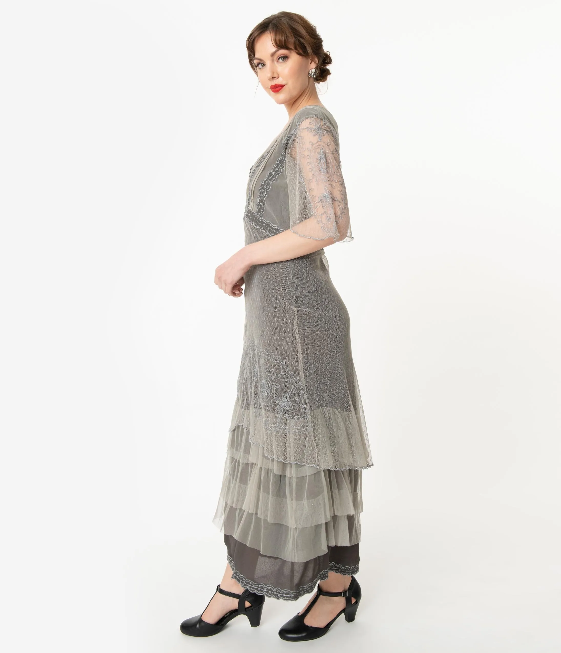 Vintage Style Alluring Slate Downton Abbey Edwardian Dress