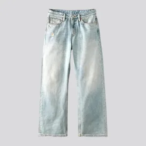 Vintage style bleached men's jeans