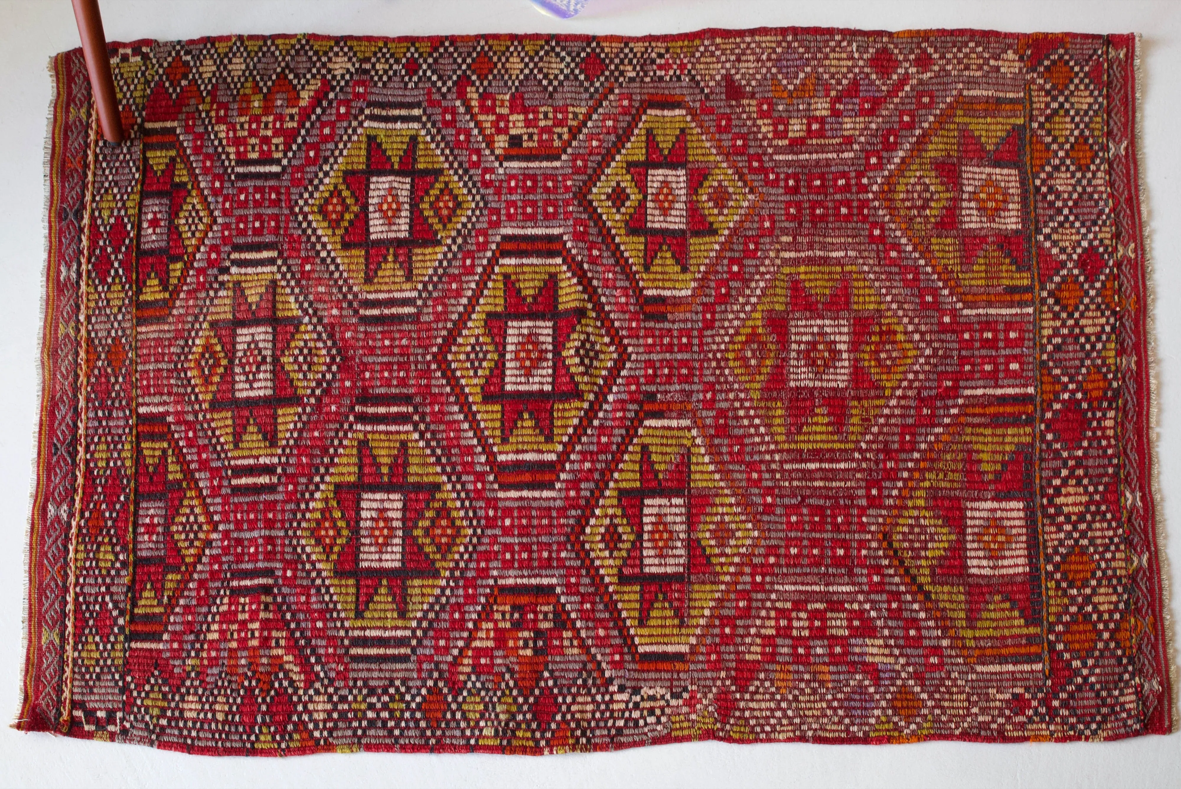 Vintage Turkish Cicim Kilim Rug 3'4"x5'5"