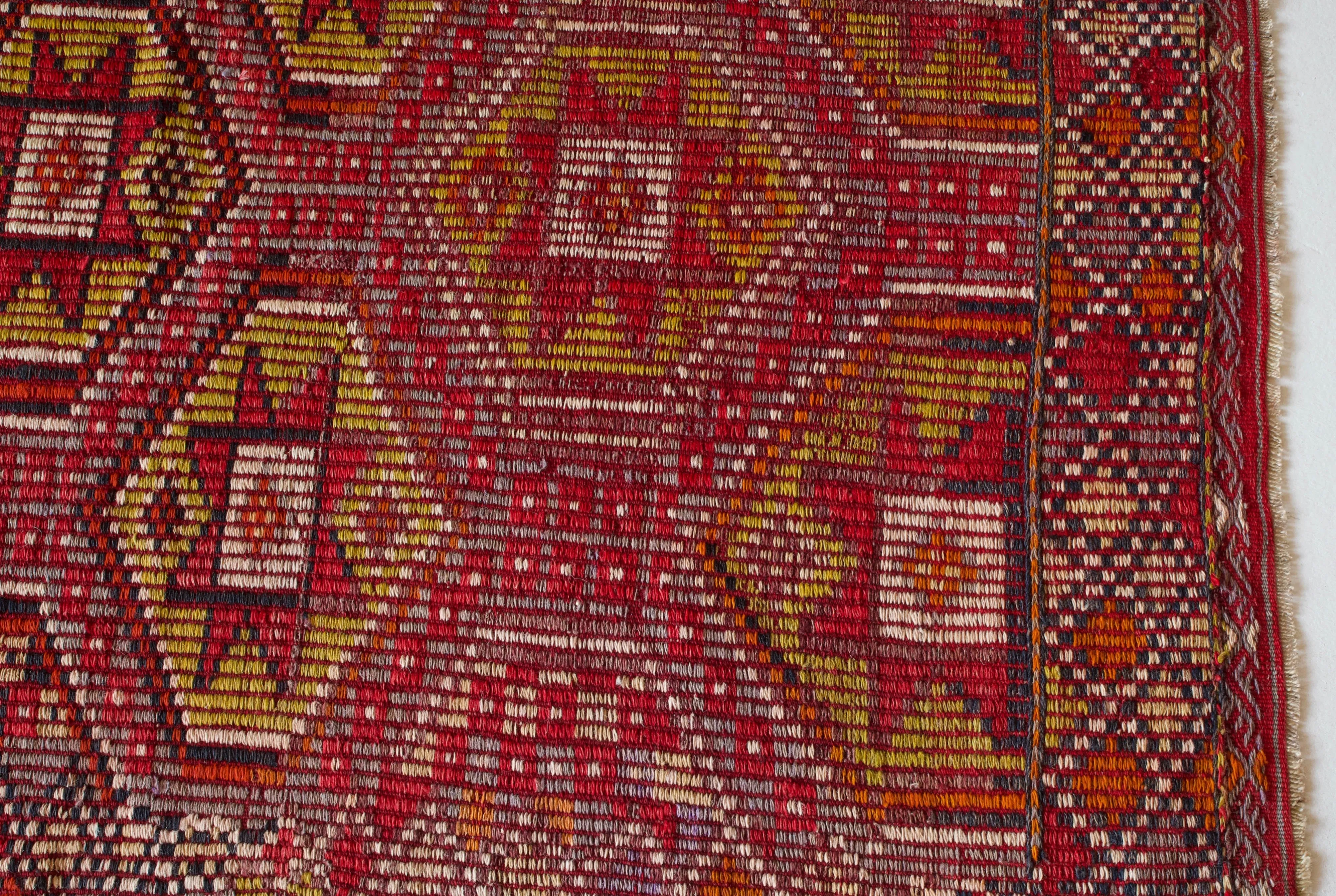 Vintage Turkish Cicim Kilim Rug 3'4"x5'5"