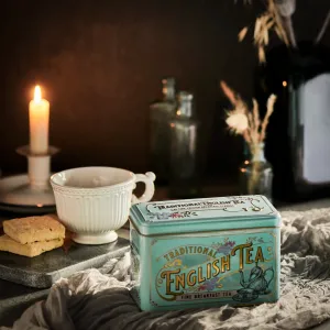 Vintage Victorian Classic Tea Tin - Mint Green