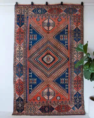 Vintage Western Anatolian Karakecili Rug 5'10"x9'2"