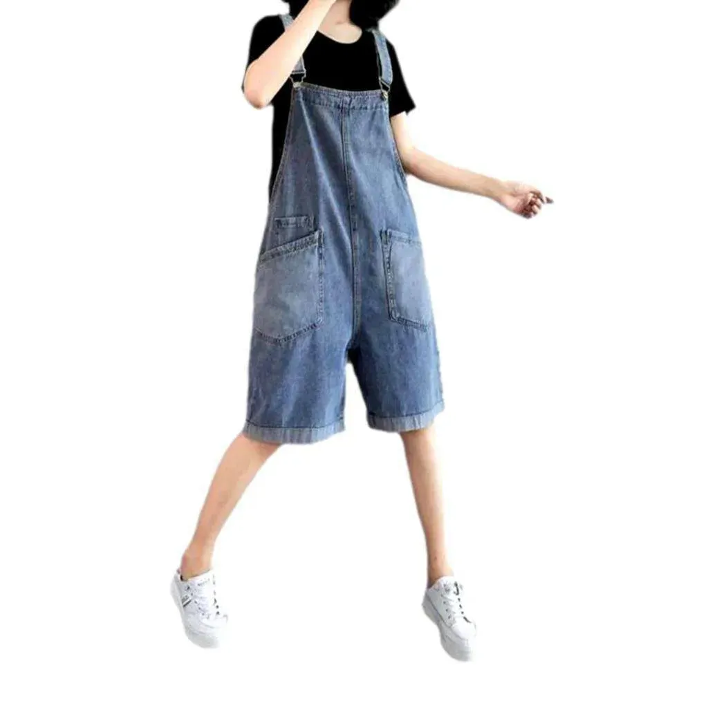 Vintage women's jean overall shorts