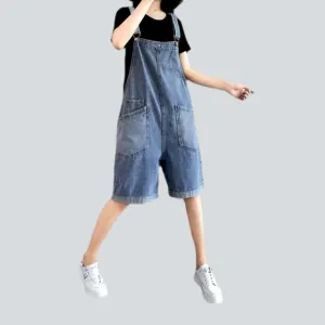 Vintage women's jean overall shorts