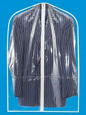 Vinyl Zippered Garment Bag ( Pack of 10) - Clear