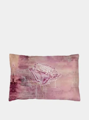 Violet Pink Rose Silk Pillowcase