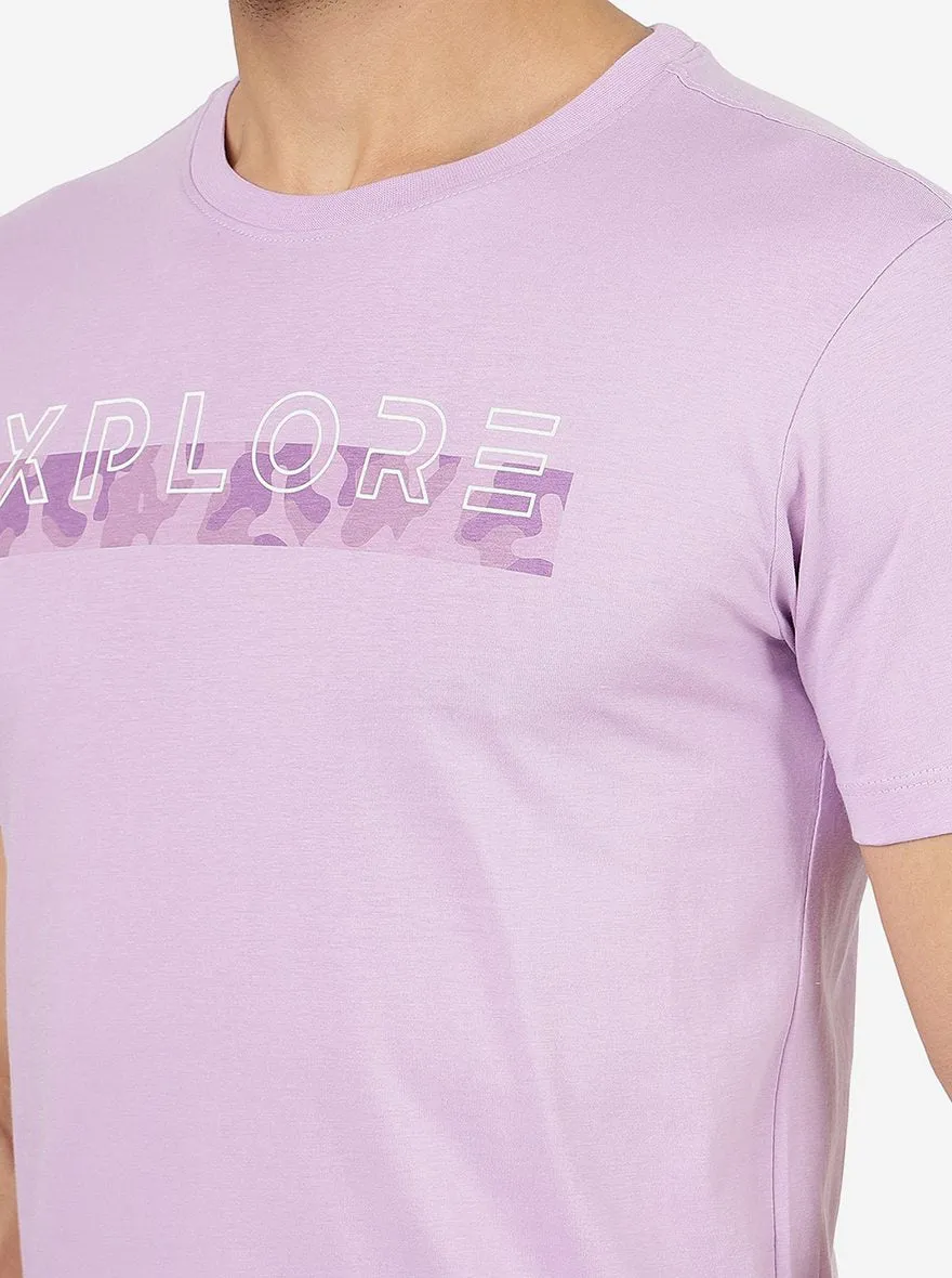 Violet Printed Slim Fit T-Shirt | Greenfibre