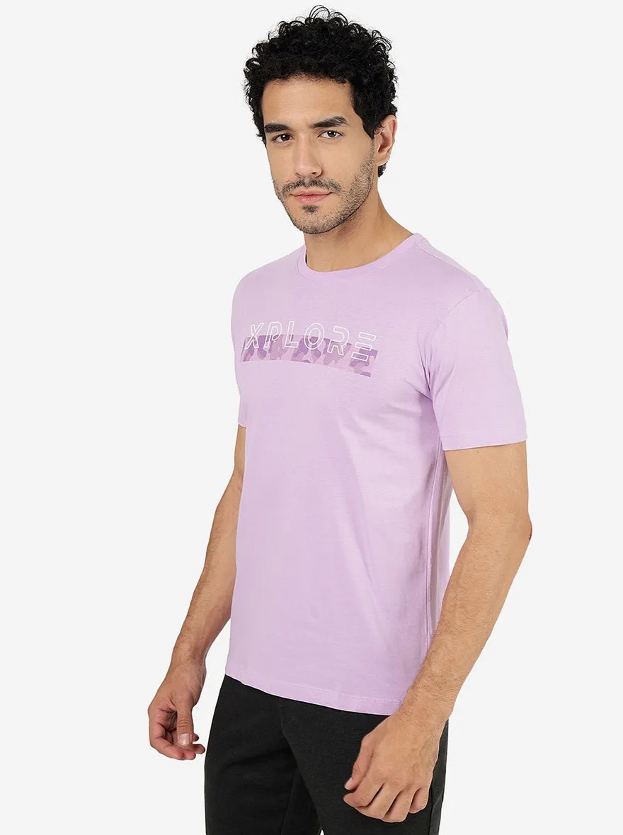 Violet Printed Slim Fit T-Shirt | Greenfibre