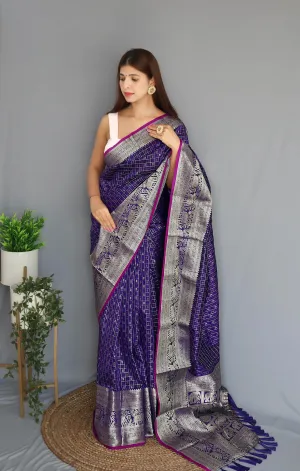 Violet Saree in Soft Silk