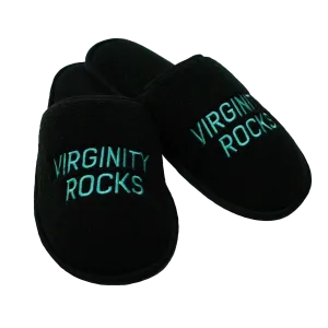 Virginity Rocks Black Slippers