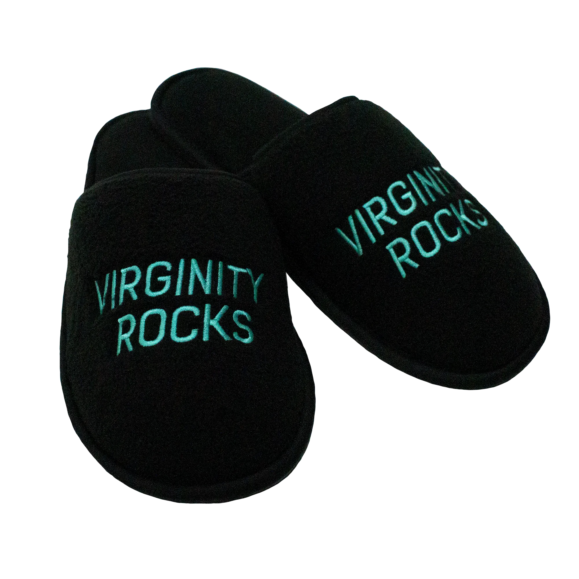 Virginity Rocks Black Slippers