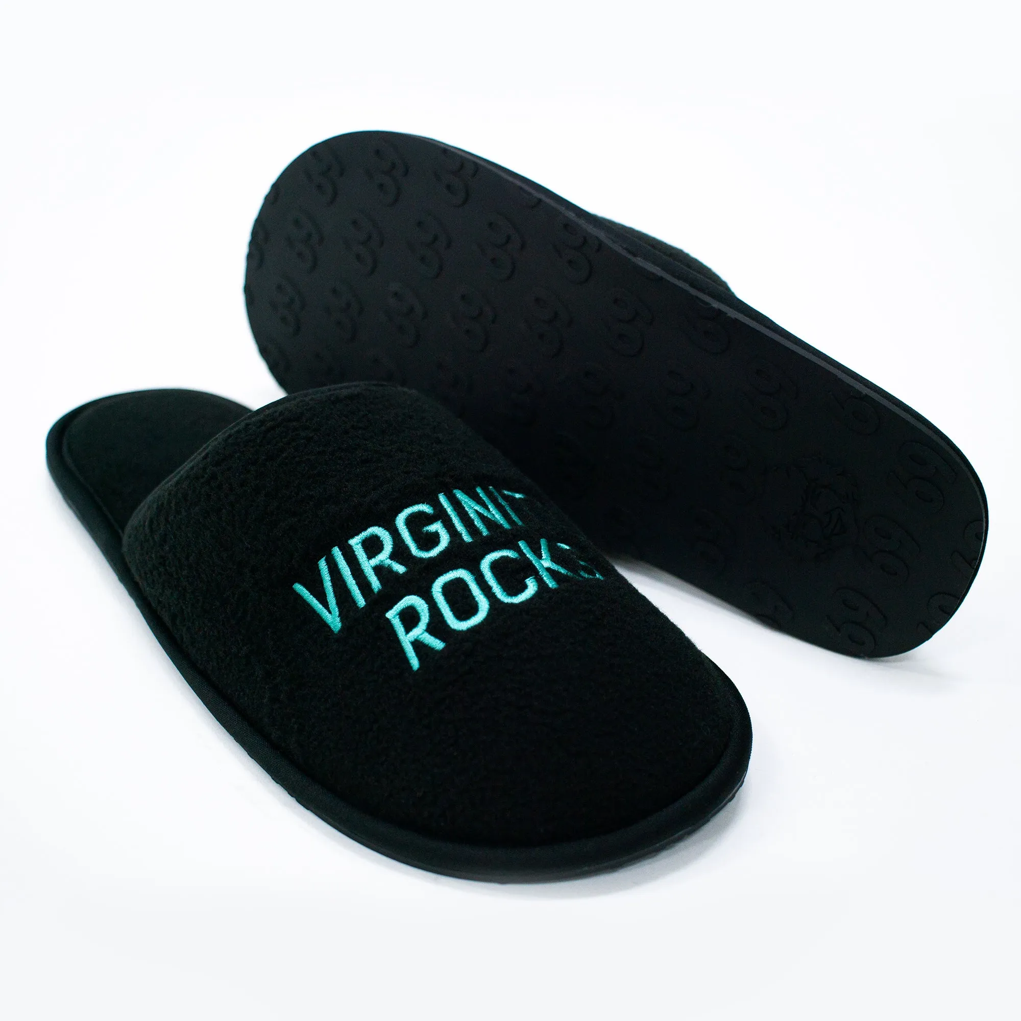 Virginity Rocks Black Slippers