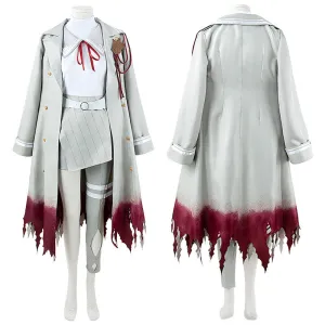 Virtual YouTuber Genzuki Tojiro White Uniform Cosplay Costume