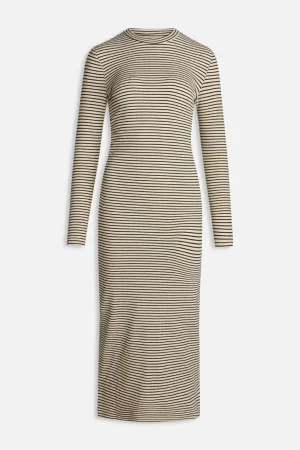 Visan Striped Dress - Beige