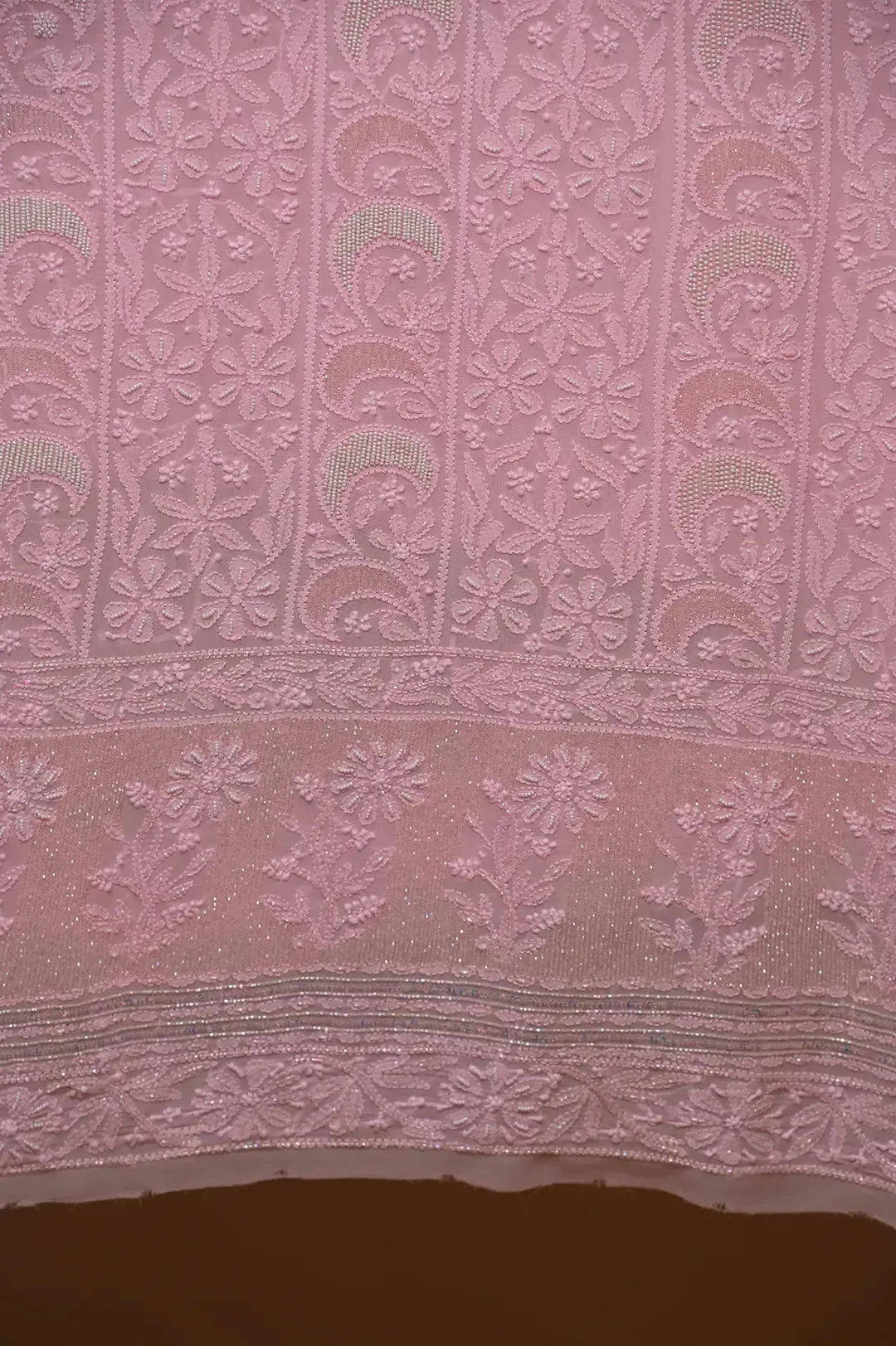 Viscose Chikankari Length with Dupatta - Bubblegum Pink